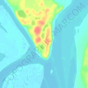 Mappa topografica Tununuk, altitudine, rilievo
