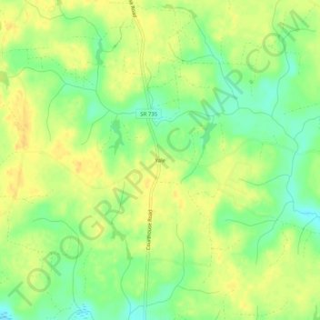 Mappa topografica Yale, altitudine, rilievo