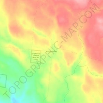 Mappa topografica North Osceola, altitudine, rilievo