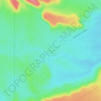 Mappa topografica Wagontire, altitudine, rilievo