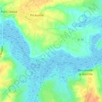 Mappa topografica Montessy, altitudine, rilievo