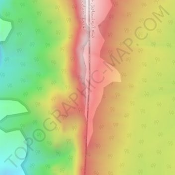 Mappa topografica Sulaiman Mountains, altitudine, rilievo