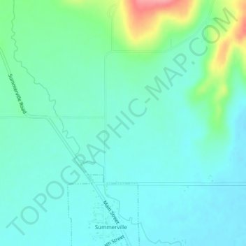Mappa topografica Blue Mountains, altitudine, rilievo