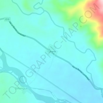 Mappa topografica Cabano, altitudine, rilievo