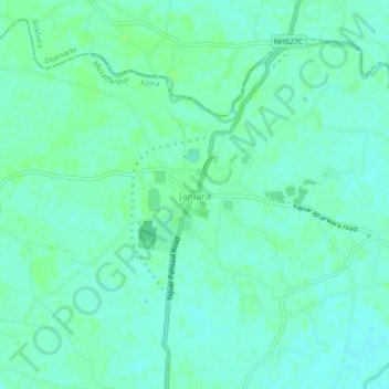 Mappa topografica Jajuara, altitudine, rilievo
