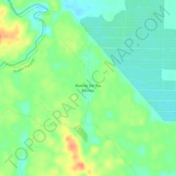 Mappa topografica Riveras del Rio Punino, altitudine, rilievo