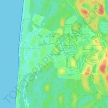 Mappa topografica Pipeyrous, altitudine, rilievo