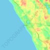 Mappa topografica Yanchep, altitudine, rilievo