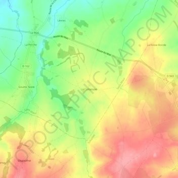 Mappa topografica La Cottenson, altitudine, rilievo