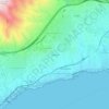 Mappa topografica Santana, altitudine, rilievo