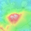 Mappa topografica Sass de Putia, altitudine, rilievo