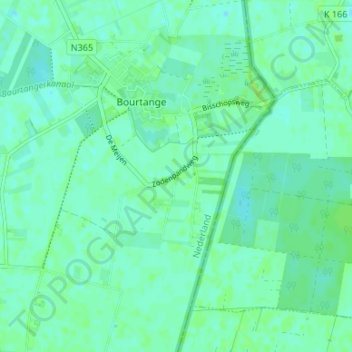 Mappa topografica Pallert, altitudine, rilievo