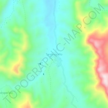 Mappa topografica Tarabuquillo, altitudine, rilievo