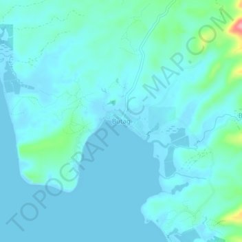 Mappa topografica Butag, altitudine, rilievo