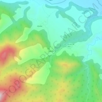 Mappa topografica Planillo, altitudine, rilievo