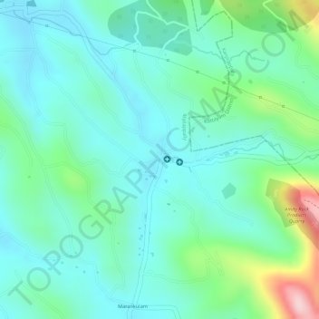 Mappa topografica Chunkappara, altitudine, rilievo