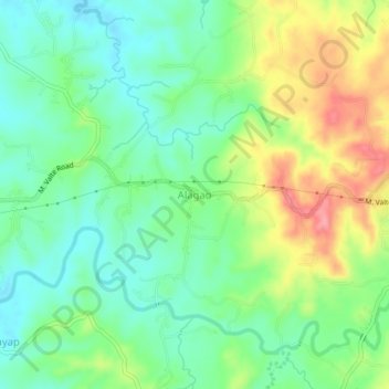 Mappa topografica Alagao, altitudine, rilievo