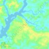 Mappa topografica Pineda, altitudine, rilievo