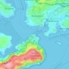 Mappa topografica Cremyll, altitudine, rilievo