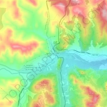 Mappa topografica Ventas de Cervera, altitudine, rilievo