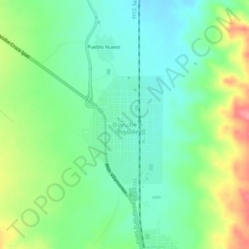 Mappa topografica Boyuibe, altitudine, rilievo