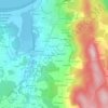 Mappa topografica A Penela, altitudine, rilievo