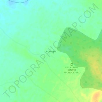 Mappa topografica La Guajira, altitudine, rilievo