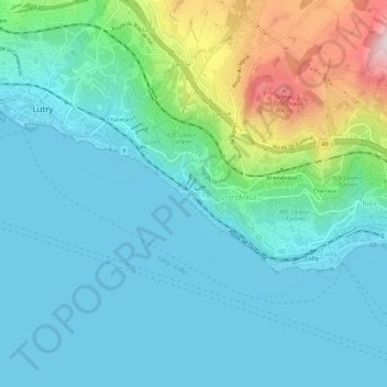 Mappa topografica Villette, altitudine, rilievo