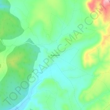 Mappa topografica Bujarrabal, altitudine, rilievo