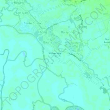 Mappa topografica William Ville 3, altitudine, rilievo