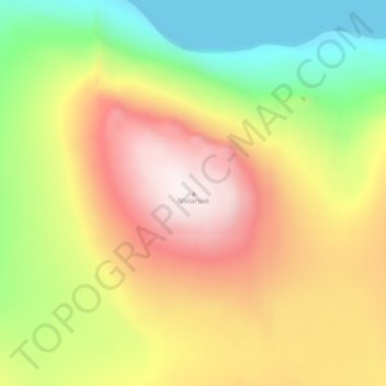 Mappa topografica Niviarsiat, altitudine, rilievo