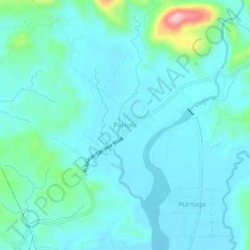 Mappa topografica Paclolo, altitudine, rilievo