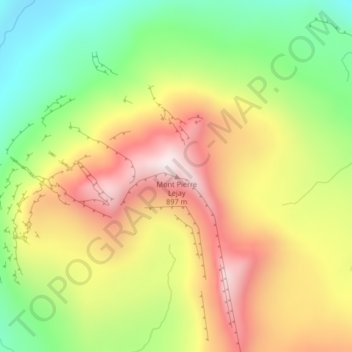 Mappa topografica Mont Pierre Lejay, altitudine, rilievo