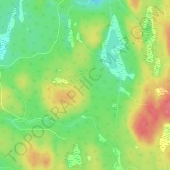 Mappa topografica Interior Plateau, altitudine, rilievo