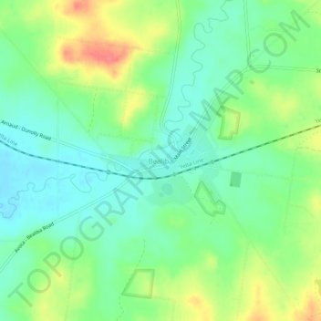 Mappa topografica Bealiba, altitudine, rilievo