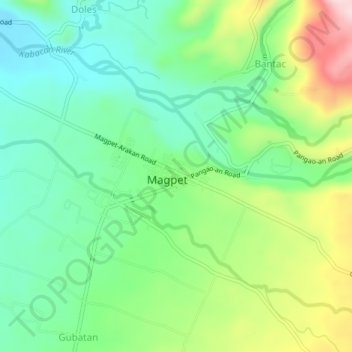 Mappa topografica Poblacion, altitudine, rilievo