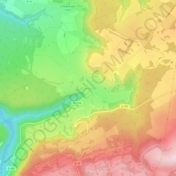 Mappa topografica Éternoz, altitudine, rilievo