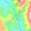 Mappa topografica Los Curos, altitudine, rilievo