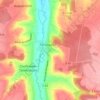 Mappa topografica Cour des Sourciers, altitudine, rilievo