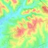 Mappa topografica Marco Simone, altitudine, rilievo