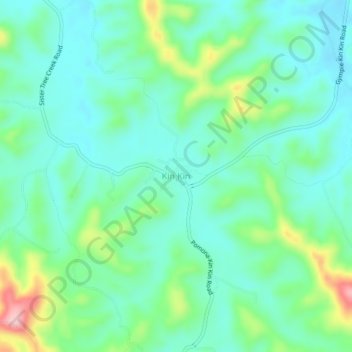 Mappa topografica Kin Kin, altitudine, rilievo