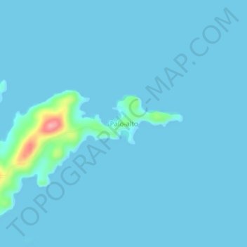 Mappa topografica Palo-alto, altitudine, rilievo