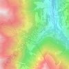 Mappa topografica Grimentz, altitudine, rilievo