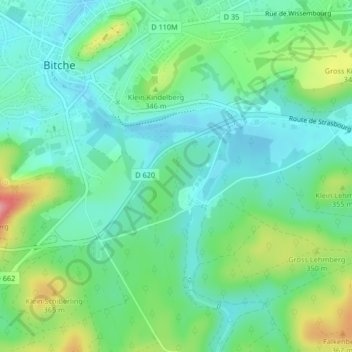 Mappa topografica Hasselfurth, altitudine, rilievo