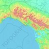 Mappa topografica Cinque Terre, altitudine, rilievo