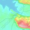 Mappa topografica Saundatti, altitudine, rilievo