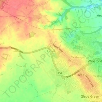 Mappa topografica Littler, altitudine, rilievo