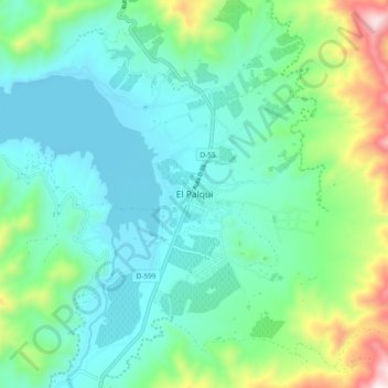 Mappa topografica El Palqui, altitudine, rilievo