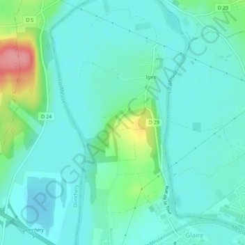 Mappa topografica Les Rocheuses, altitudine, rilievo