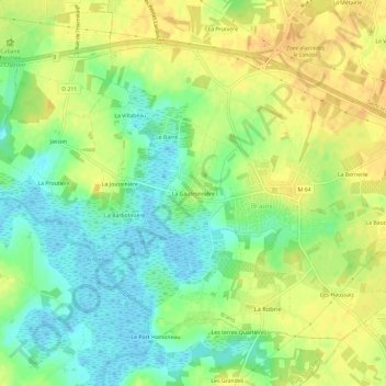 Mappa topografica La Gautronnière, altitudine, rilievo